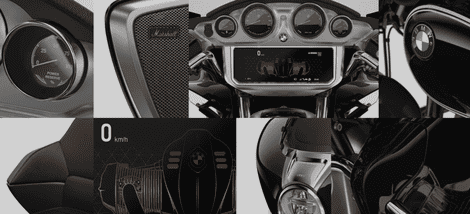Κολάζ με εικόνες από μηχανή BMW