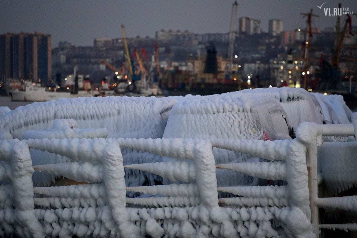 Φορτίο με αυτοκίνητα καλυμμένα με πάγο πάνω σε πλοίο