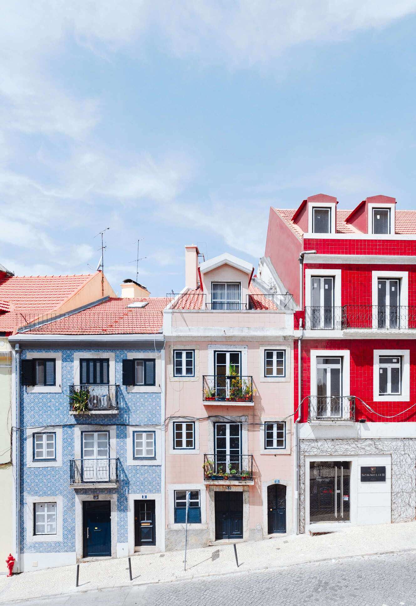 Εικόνα από την Πορτογαλία, πολύχρωμα σπίτια 