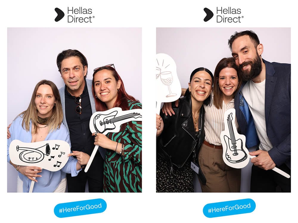 φωτογραφίες στο Photobooth στο πάρτι της Hellas Direct για τους συνεργάτες της